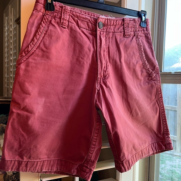 Aeropostale Red Flat Front Shorts‎ Cotton Casual - Picture 1 of 6